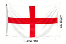 England Flag St George Cross 3x5 FT (90x150cm) English Flag with Eyelets