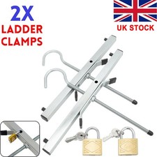 2X Universal Ladder Roof Rack Clamps Heavy Duty Lockable Roof Racks & Cross Bars