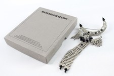 Butler & Wilson Clown Crescent Moon Brooch Boxed Signed Branded