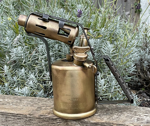Vintage burmos brass blow lamp - burmos,