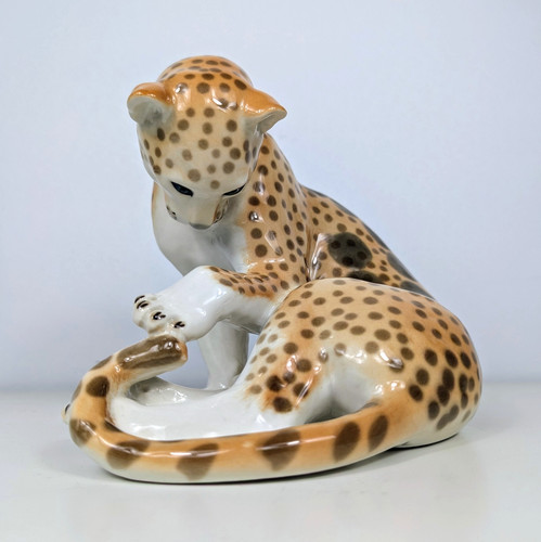Lomonosov porcelain leopard - lomonosov,