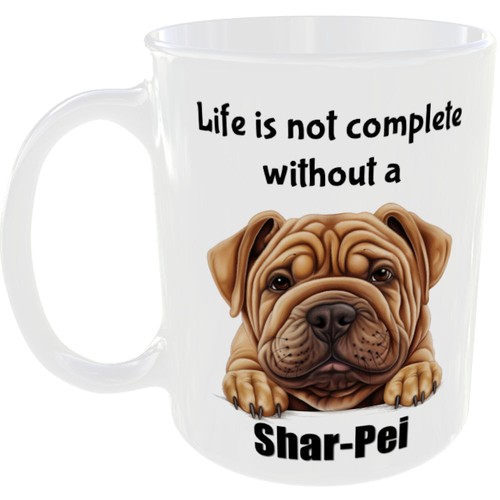 Shar pei mug dog - mug, owner