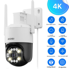 ZOSI 8MP 4K PTZ Wireless Camera Outdoor WIFI IP CCTV Security Camera Smart Audio