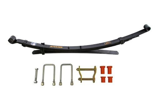 Rear leaf spring with - leaf, fitting