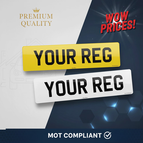 Number plates premium 2d - number, uk