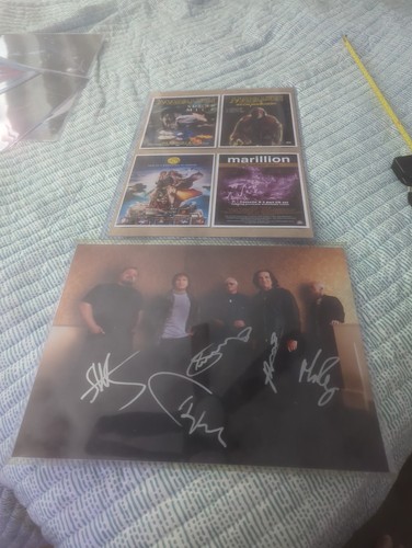 Marillion 14x11 autographed - marillion,