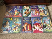 10 Classic Walt Disney VHS Tapes – Untested, Long-Term Storage