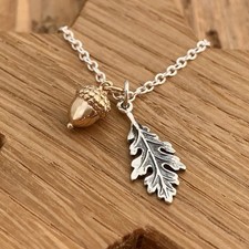 Acorn Oak Leaf Pendant