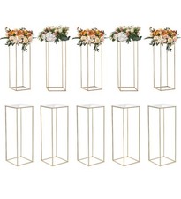 10PCS 31.5inch/80cm High Wedding Flower Stand, With Acrylic Laminate,Metal Vase