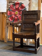 Oak wainscot carved - oak, 18th