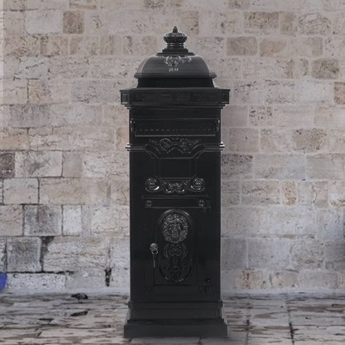 Pillar letterbox black - pillar,