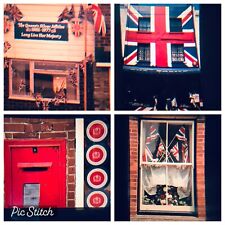Photo Slides Job Lot 24 Queen Elizabeth II Silver Jubilee 1977 Decorations 35mm