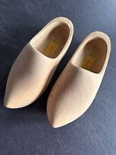Vintage Wooden Clogs Traditional Blank Pointed Toe Ladrack Holland Size 37/4.5