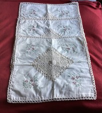 Vintage embroidered cushion - embroidered,