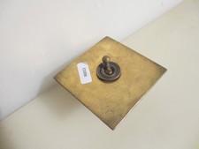 Vintage Brass Light Switch Plate Ceramic Deco Old Antique Toggle Victorian Deco