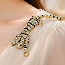Exaggerated Gold Tone Diamante