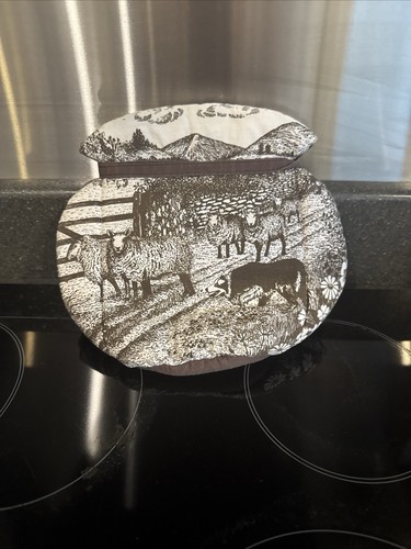 Vintage toile teapot cozie - vintage,