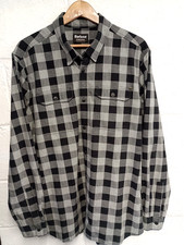 Barbour International black & grey check tailored fit shirt XL/44"-46"chest