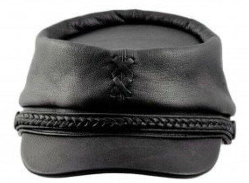 Black leather forage - black, men