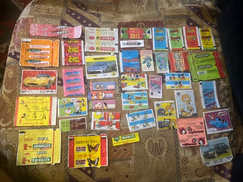 Vintage bubble gum wrappers - bubble,