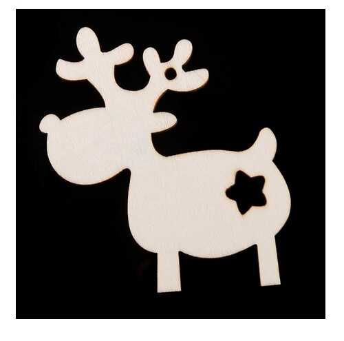 Reindeer star xmas wooden - star,
