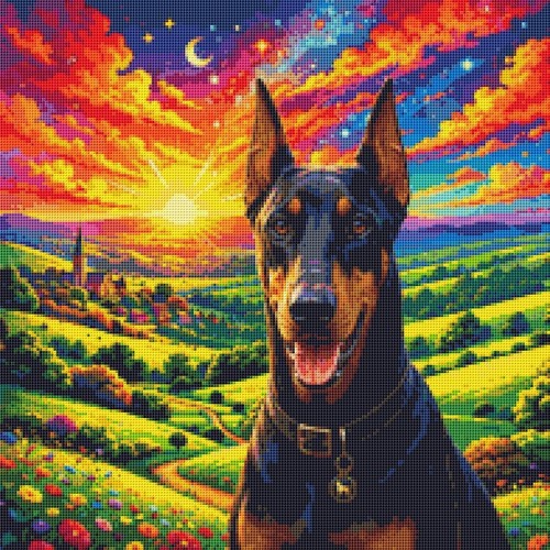 Dobermann puppy dog summer - dobermann, dog: