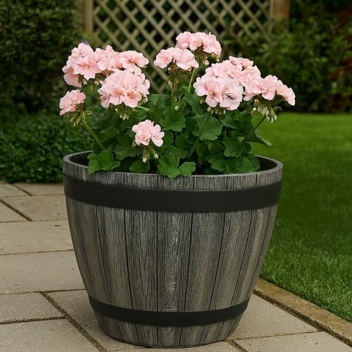 Xxl rustic wood effect barrel - wood,
