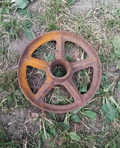 Vintage cast iron - iron, wheel