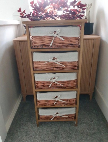 Homcom drawer wicker basket - homcom,