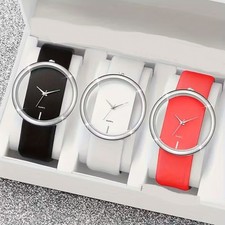 Unisex unusual transparent dial fashion  Quartz watch. .   black or white.