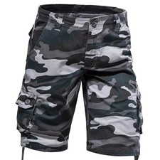 Kruze Combat Shorts Mens Cargo Shorts Army Camouflage Jeans Camo Work Half Pants