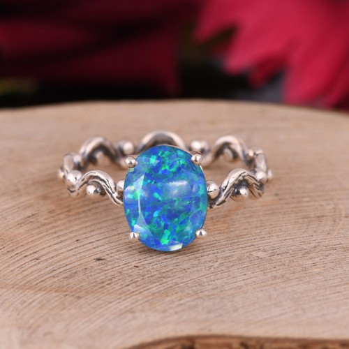 Fire opal wave - opal, band