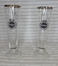 Warsteiner gold rimmed glass - rimmed,