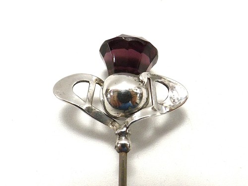 Antique silver hatpin - silver,