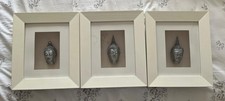 Vintage Trio Buddha Head Wall Art Framed Box Set Asian Home Décor