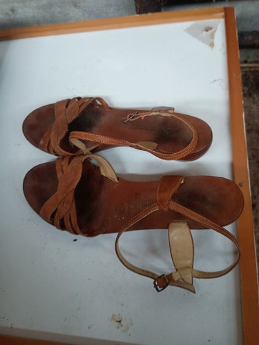 Vintage real leather brown - real,