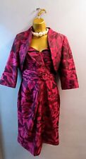 Alexon Size 12 Floral 2 Piece Suit Mother of the Bride Dress and Bolero /Jacket 