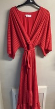 Red Lilah Rose dipped hem dress size M/L (UK 10-14)
