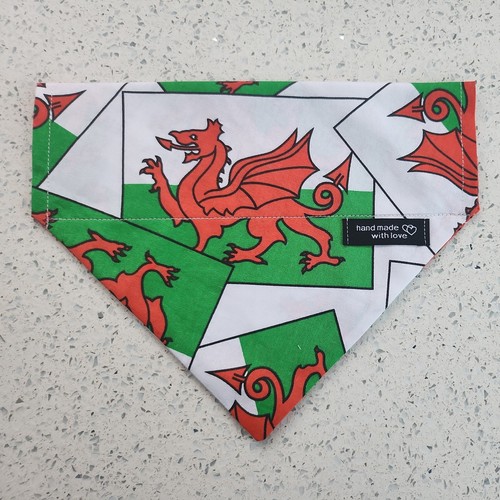 Large welsh flag dog - large, bandana