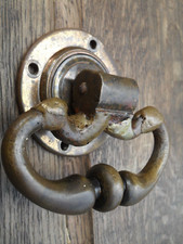 large brass antique door ring pull handle big Gothic door ring pull handle 9GRP