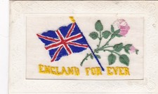 OLD POSTCARD SILK WW1