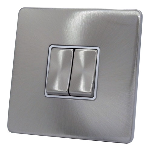 Brushed satin chrome screwless - satin,