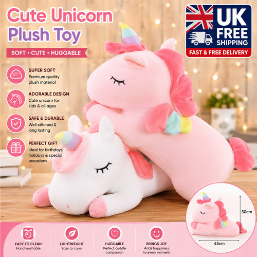 Soft unicorn plush toy - soft,
