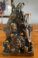 Unusual antique brass bookend - unusual,