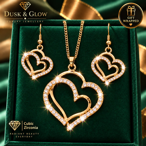 Women gold jewellery gift set - gift,