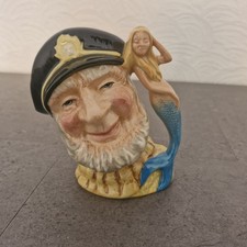 Royal Doulton Character Jug Small Old Salt Colourway Yellow D7153 Treasure Chest