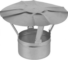 80 mm Galvanised Steel Chimney Cowl - Prevents Backflow and Weather Damage
