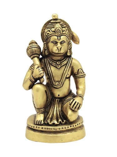 Brass hindu god lord hanuman - hindu,