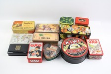 Advertising Tin Metal Boxes Antique Vintage Joblot Kiwi Oxo Needler Godiva