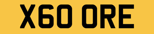 Goore cherished number plate - cherished,
